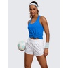 image:imageCRZ YOGA Pima Cotton Racerback Tank Tops for Women  Workout Athletic Casual Soft Scoop Neck Sleeveless ShirtsSparkle Blue