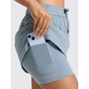 image:imageCRZ YOGA 4Way Stretch A Line Skirts for Women  High Waitsted Mini Lined Tennis Work Drawstring Skort with PocketsBelgian Blue