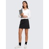 image:imageCRZ YOGA 4Way Stretch A Line Skirts for Women  High Waitsted Mini Lined Tennis Work Drawstring Skort with PocketsBlack