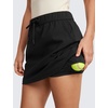 image:imageCRZ YOGA 4Way Stretch A Line Skirts for Women  High Waitsted Mini Lined Tennis Work Drawstring Skort with PocketsBlack