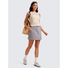 image:imageCRZ YOGA 4Way Stretch A Line Skirts for Women  High Waitsted Mini Lined Tennis Work Drawstring Skort with PocketsDark Chrome