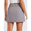 image:imageCRZ YOGA 4Way Stretch A Line Skirts for Women  High Waitsted Mini Lined Tennis Work Drawstring Skort with PocketsDark Chrome