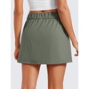 image:imageCRZ YOGA 4Way Stretch A Line Skirts for Women  High Waitsted Mini Lined Tennis Work Drawstring Skort with PocketsGrey Sage