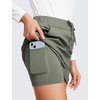 image:imageCRZ YOGA 4Way Stretch A Line Skirts for Women  High Waitsted Mini Lined Tennis Work Drawstring Skort with PocketsGrey Sage