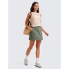 image:imageCRZ YOGA 4Way Stretch A Line Skirts for Women  High Waitsted Mini Lined Tennis Work Drawstring Skort with PocketsGrey Sage