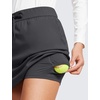image:imageCRZ YOGA 4Way Stretch A Line Skirts for Women  High Waitsted Mini Lined Tennis Work Drawstring Skort with PocketsInk Gray