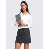 image:imageCRZ YOGA 4Way Stretch A Line Skirts for Women  High Waitsted Mini Lined Tennis Work Drawstring Skort with PocketsInk Gray