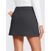 image:imageCRZ YOGA 4Way Stretch A Line Skirts for Women  High Waitsted Mini Lined Tennis Work Drawstring Skort with PocketsInk Gray