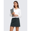 image:imageCRZ YOGA 4Way Stretch A Line Skirts for Women  High Waitsted Mini Lined Tennis Work Drawstring Skort with PocketsMelanite