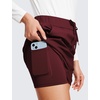 image:imageCRZ YOGA 4Way Stretch A Line Skirts for Women  High Waitsted Mini Lined Tennis Work Drawstring Skort with PocketsNoctilucence Red