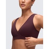 image:imageCRZ YOGA Butterluxe Maternity V Neck Nursing Bras  Wireless Sleep Breastfeeding Lounge Womens Pregnancy Bralette ComfyRipe Plum