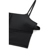 image:imageCRZ YOGA Cami Strap Bikini Tops for Women  Padded Scoop Neck Longline Swimsuit Adjustable Bathing Suit Crop TankiniBlack