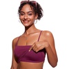image:imageCRZ YOGA Cami Strap Bikini Tops for Women  Padded Scoop Neck Longline Swimsuit Adjustable Bathing Suit Crop TankiniFuchsia