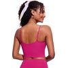 image:imageCRZ YOGA Cami Strap Bikini Tops for Women  Padded Scoop Neck Longline Swimsuit Adjustable Bathing Suit Crop TankiniGranita Pink