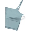 image:imageCRZ YOGA Cami Strap Bikini Tops for Women  Padded Scoop Neck Longline Swimsuit Adjustable Bathing Suit Crop TankiniLight Grayish Blue