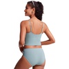 image:imageCRZ YOGA Cami Strap Bikini Tops for Women  Padded Scoop Neck Longline Swimsuit Adjustable Bathing Suit Crop TankiniLight Grayish Blue