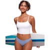 image:imageCRZ YOGA Cami Strap Bikini Tops for Women  Padded Scoop Neck Longline Swimsuit Adjustable Bathing Suit Crop TankiniWhite