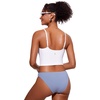 image:imageCRZ YOGA Cami Strap Bikini Tops for Women  Padded Scoop Neck Longline Swimsuit Adjustable Bathing Suit Crop TankiniWhite