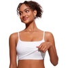image:imageCRZ YOGA Cami Strap Bikini Tops for Women  Padded Scoop Neck Longline Swimsuit Adjustable Bathing Suit Crop TankiniWhite