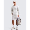 image:imageCRZ YOGA Cloud Jersey Pullover Hoodies for Men  Casual Workout Long Sleeve Basic Hooded Sweatshirts with PocketMilky White Bone