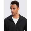 image:imageCRZ YOGA Cotton Fleece Lined Half Zip Sweatshirts for Men  Mock Neck Pullover Sweat Shirts Casual Workout Daily SweatersBlack