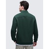 image:imageCRZ YOGA Cotton Fleece Lined Half Zip Sweatshirts for Men  Mock Neck Pullover Sweat Shirts Casual Workout Daily SweatersLegend Green