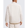 image:imageCRZ YOGA Cotton Fleece Lined Half Zip Sweatshirts for Men  Mock Neck Pullover Sweat Shirts Casual Workout Daily SweatersMilky White Bone