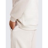 image:imageCRZ YOGA Cotton Fleece Lined Half Zip Sweatshirts for Men  Mock Neck Pullover Sweat Shirts Casual Workout Daily SweatersMilky White Bone
