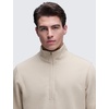 image:imageCRZ YOGA Cotton Fleece Lined Half Zip Sweatshirts for Men  Mock Neck Pullover Sweat Shirts Casual Workout Daily SweatersMojave Tan