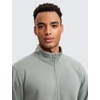 image:imageCRZ YOGA Cotton Fleece Lined Half Zip Sweatshirts for Men  Mock Neck Pullover Sweat Shirts Casual Workout Daily SweatersSterling