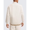 image:imageCRZ YOGA Cotton Fleece Lined Half Zip Sweatshirts for Men  Mock Neck Pullover Sweat Shirts Casual Workout Daily SweatersWhite Apricot