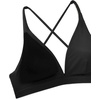 image:imageCRZ YOGA Deep V Neck Bikini Tops for Women  Padded Criss Cross Back Triangle Sexy Swim Bathing Suit BraBlack