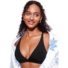 image:imageCRZ YOGA Deep V Neck Bikini Tops for Women  Padded Criss Cross Back Triangle Sexy Swim Bathing Suit BraBlack