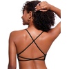 image:imageCRZ YOGA Deep V Neck Bikini Tops for Women  Padded Criss Cross Back Triangle Sexy Swim Bathing Suit BraBlack