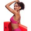 image:imageCRZ YOGA Deep V Neck Bikini Tops for Women  Padded Criss Cross Back Triangle Sexy Swim Bathing Suit BraGranita Pink