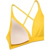 image:imageCRZ YOGA Deep V Neck Bikini Tops for Women  Padded Criss Cross Back Triangle Sexy Swim Bathing Suit BraHigh Visibility Yellow