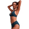 image:imageCRZ YOGA Deep V Neck Bikini Tops for Women  Padded Criss Cross Back Triangle Sexy Swim Bathing Suit BraInsignia Blue