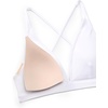 image:imageCRZ YOGA Deep V Neck Bikini Tops for Women  Padded Criss Cross Back Triangle Sexy Swim Bathing Suit BraWhite