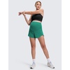 image:imageCRZ YOGA Lightweight Maternity Dolphin Workout Shorts 3  Soft Athletic Running Casual Womens Pregnancy with Liner PocketsCascadia Green
