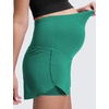 image:imageCRZ YOGA Lightweight Maternity Dolphin Workout Shorts 3  Soft Athletic Running Casual Womens Pregnancy with Liner PocketsCascadia Green