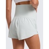 image:imageCRZ YOGA Lightweight Maternity Dolphin Workout Shorts 3  Soft Athletic Running Casual Womens Pregnancy with Liner PocketsOcean Air