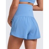 image:imageCRZ YOGA Lightweight Maternity Dolphin Workout Shorts 3  Soft Athletic Running Casual Womens Pregnancy with Liner PocketsParty Blue