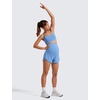 image:imageCRZ YOGA Lightweight Maternity Dolphin Workout Shorts 3  Soft Athletic Running Casual Womens Pregnancy with Liner PocketsParty Blue
