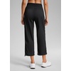 image:imageCRZ YOGA Lightweight Straight Leg Cropped Pants for Women 24  Ruched Casual Work Athletic Capri with PocketsBlack