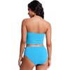 image:imageCRZ YOGA Longline Bandeau Bikini Tops for Women  Padded Strapless Adjustable Spaghetti Straps Swimsuit Bathing Crop TankiniKayak Blue