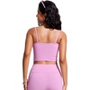 image:imageCRZ YOGA Longline Bandeau Bikini Tops for Women  Padded Strapless Adjustable Spaghetti Straps Swimsuit Bathing Crop TankiniVita Pink