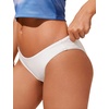 image:imageCRZ YOGA Low Waisted Bikini Bottom for Women  Cheeky Basic Bathing Swimsuit Swim BriefsMilky White Bone