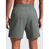 image:imageCRZ YOGA Mens Linerless Motion Shorts 7  Side Split Workout Daily Quick Dry for Gym Athletic Casual with PocketsGrey Sage