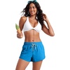 image:imageCRZ YOGA Mid Waisted Side Slit Beach Shorts for Women 3  Dolphin Swim Board Bathing Trunks Bottoms with LinerMadagascar Blue