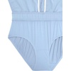 image:imageCRZ YOGA Mid Waisted Side Slit Beach Shorts for Women 3  Dolphin Swim Board Bathing Trunks Bottoms with LinerThe Breeze Blue
